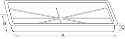 25-1/4 x 12-3/8 x 1-3/4 Con Pan For True Image
