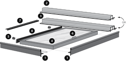 20-7/16" Front Lid Rail For True Image