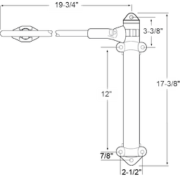 Chrome Door Closer Complete Image