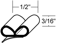 Walk-In Panel Adhesive Gasket Per Foot Image