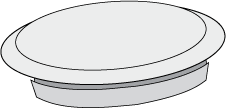 1/2" Plastic Grey Plug Button Image