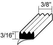 Adhesive Back Sponge Gasket Per Foot Image