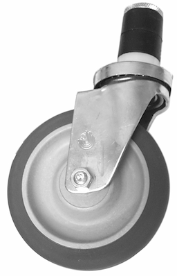 6-1/4" Rubber Stem Caster w/Brake Image