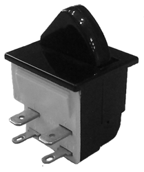 4-Prong Black Rocker Switch For True Image