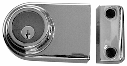 Polished Chrome Deadbolt Latch Complete Image